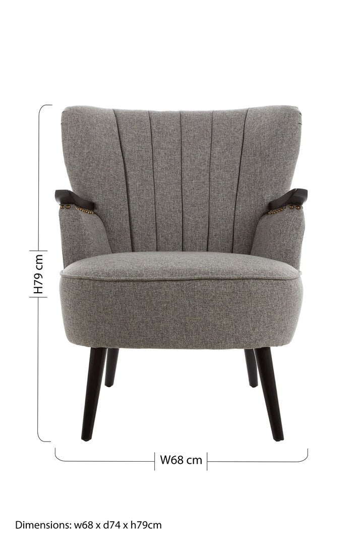 Granada Grey Fabric Armchair