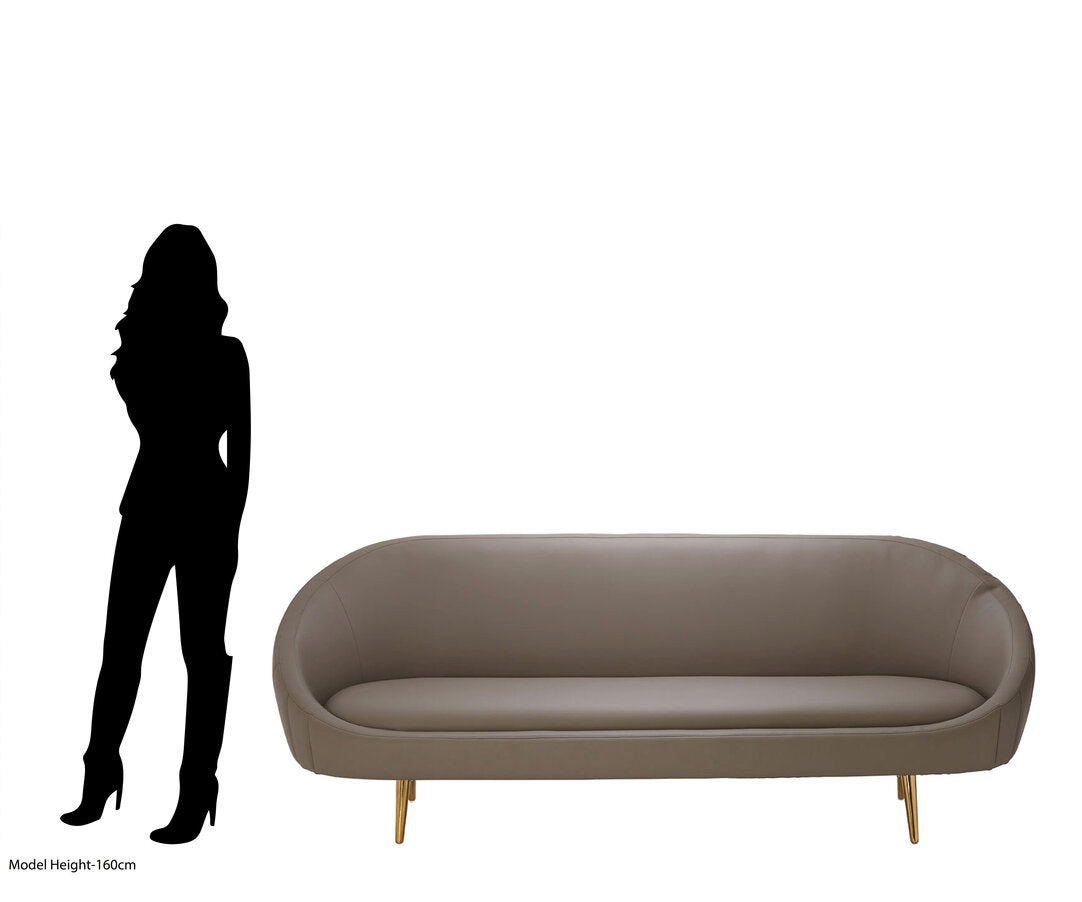 Granada Brown Leather Effect Sofa