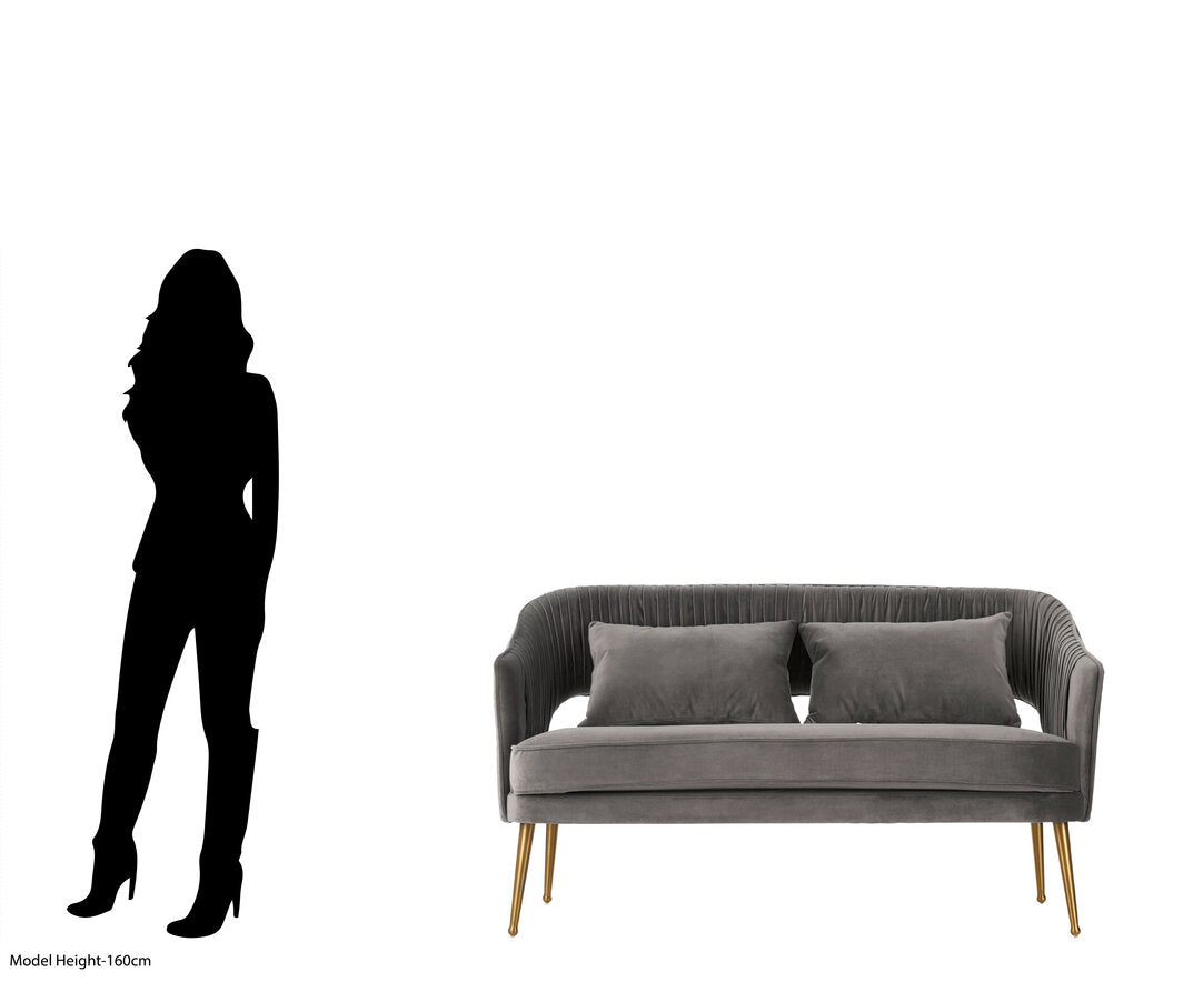 Capri Grey Velvet Sofa
