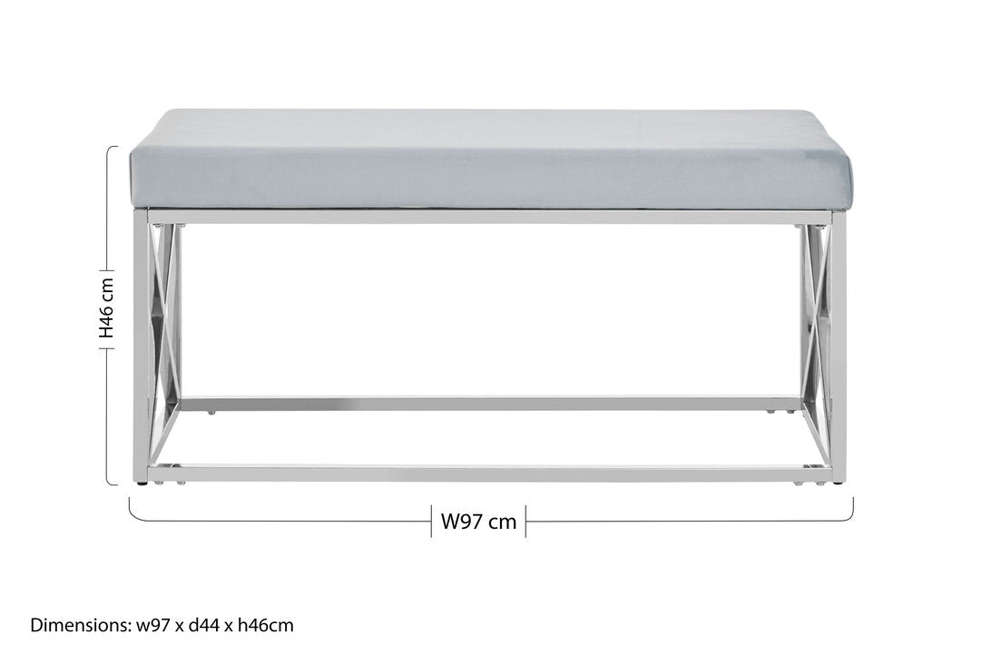 Aurora Powder Blue Bench