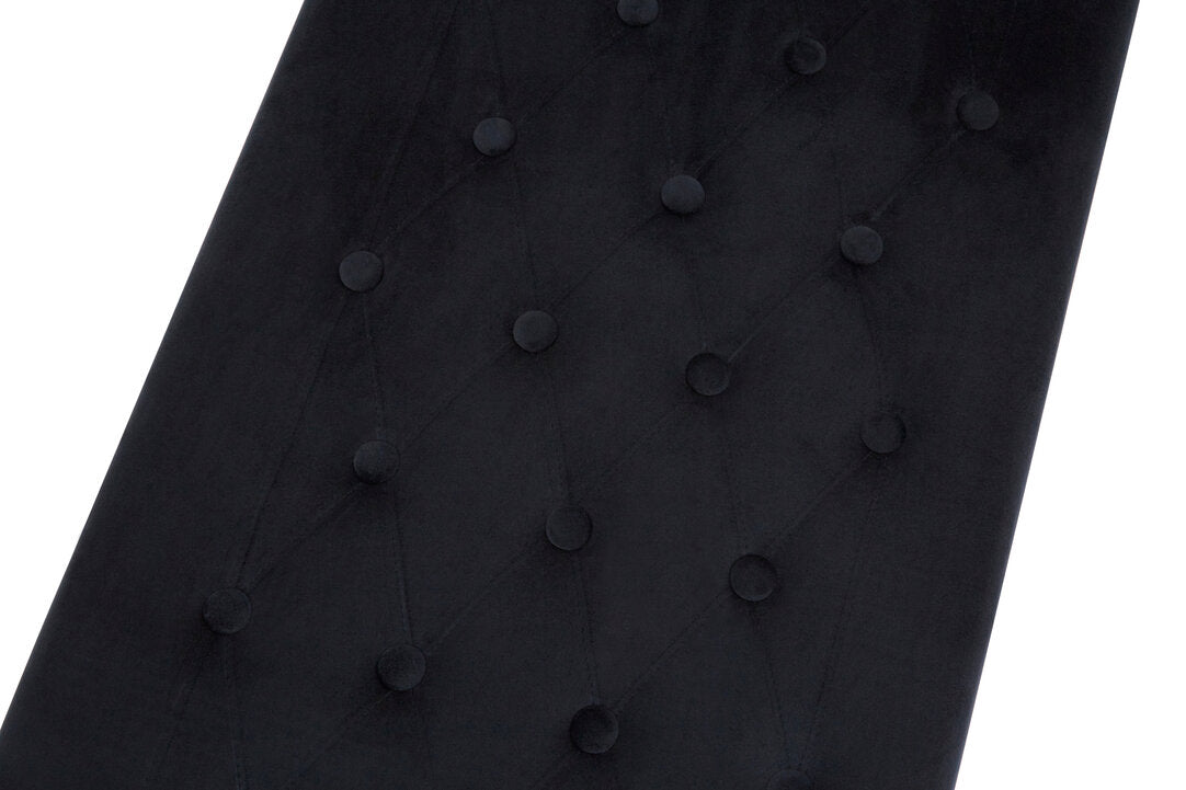 Aurora Black Tufted Bench