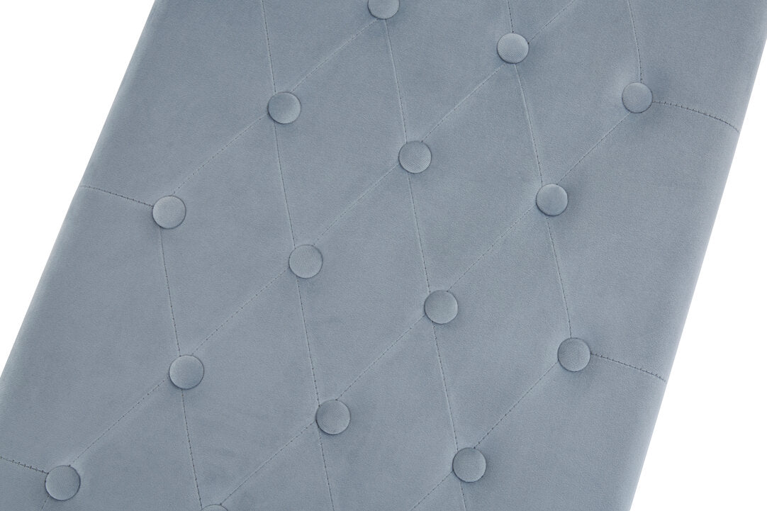 Aurora Gold And Powder Blue Velvet Bench