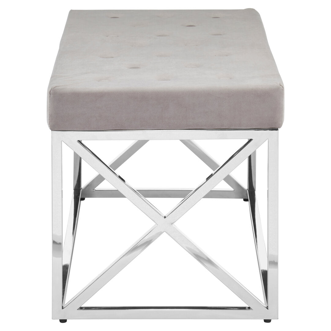 Aurora Tufted Bench Mink