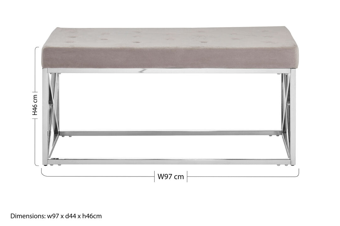 Aurora Mink Tufted Bench