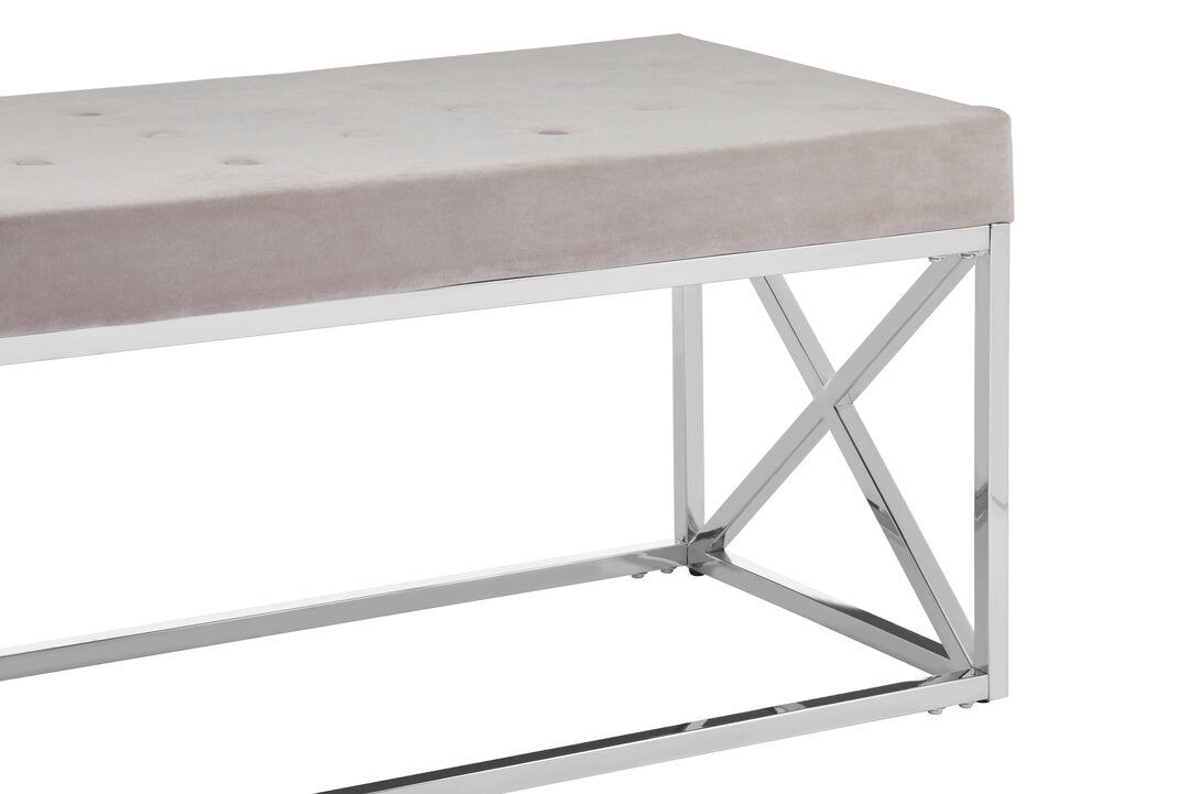 Aurora Mink Tufted Bench