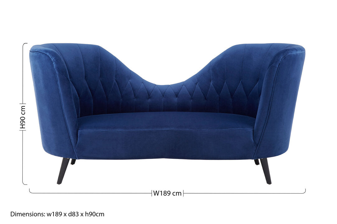 Belgravia Midnight Velvet Chaise