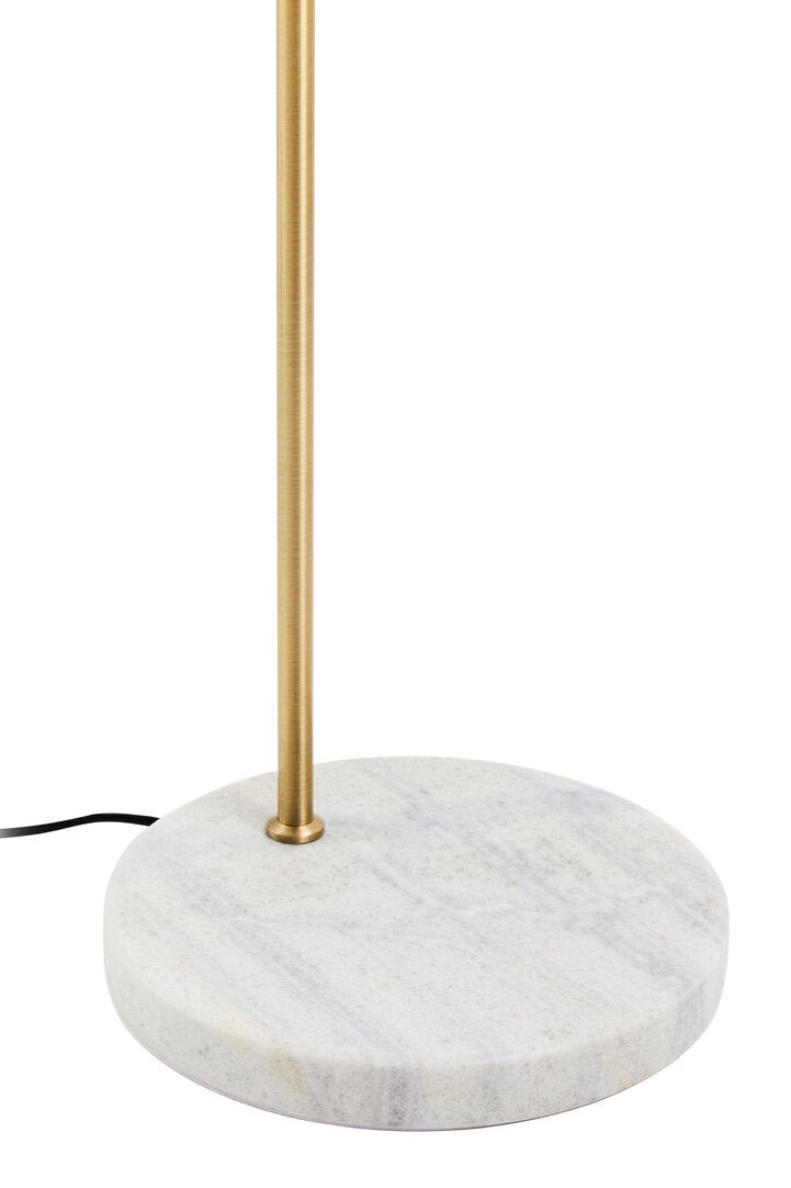 Oxford White Marble and Gold Floor Lamp