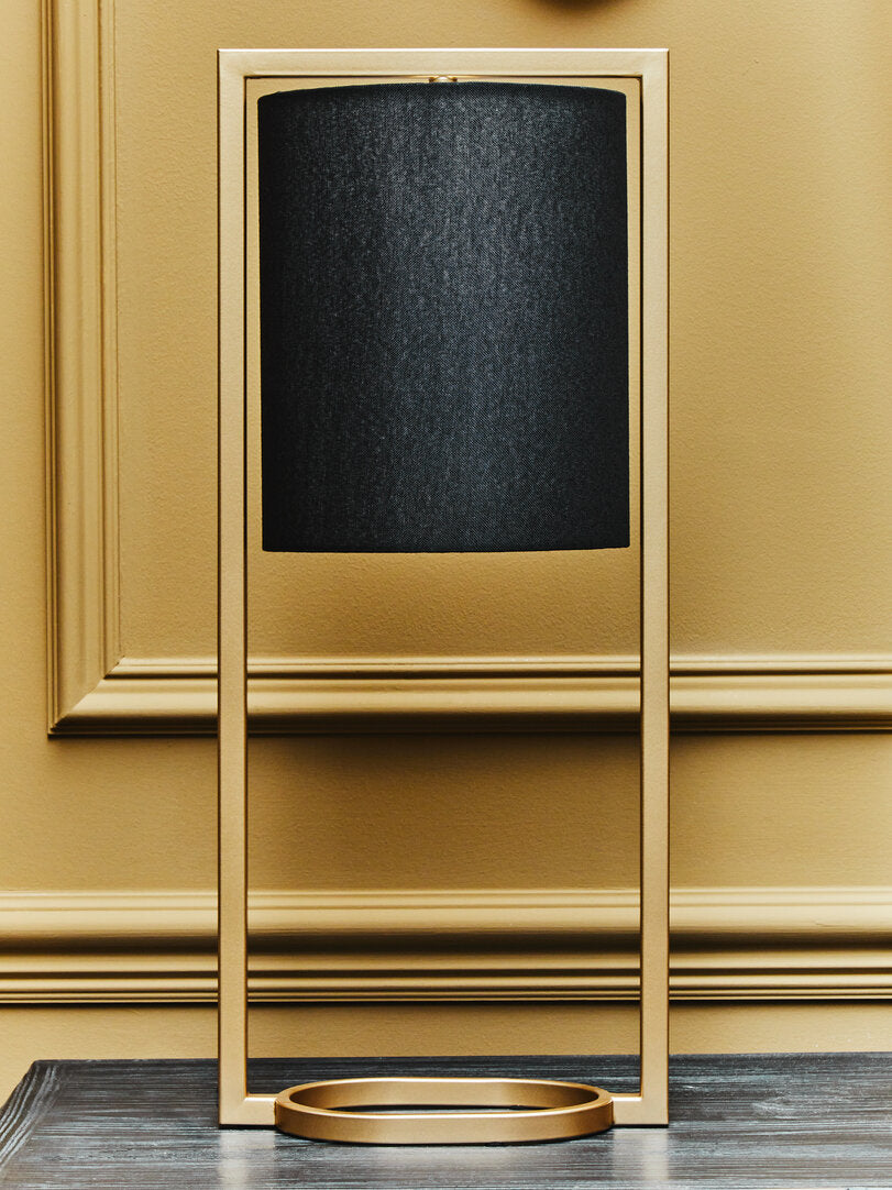 Soho Black Shade With Gold Finish Metal Frame Table Lamp