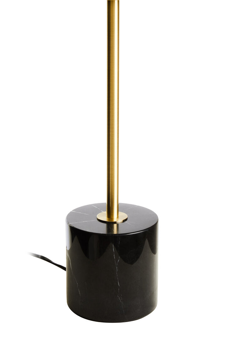 Notting Brushed Brass Table Lamp with Black Marble Base