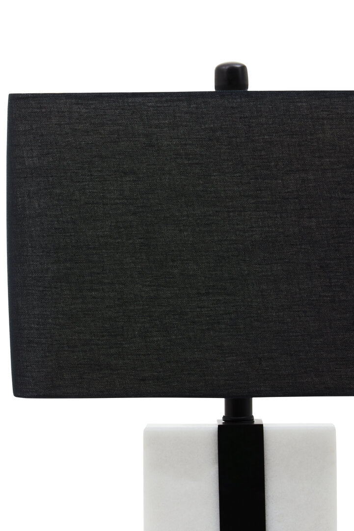 Siena Black and White Marble Table Lamp