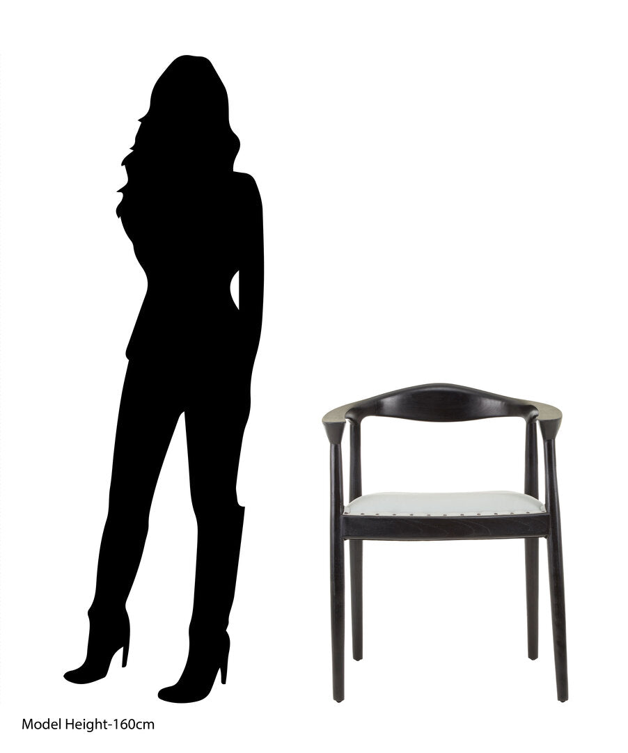 Seville Open Back Grey Leather Chair