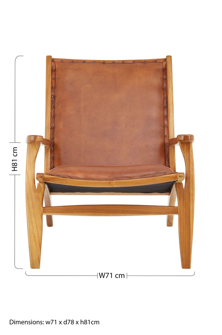 Seville Brown Leather Chair