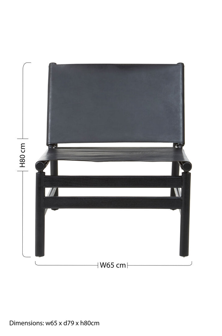 Seville Chair with Black Leather