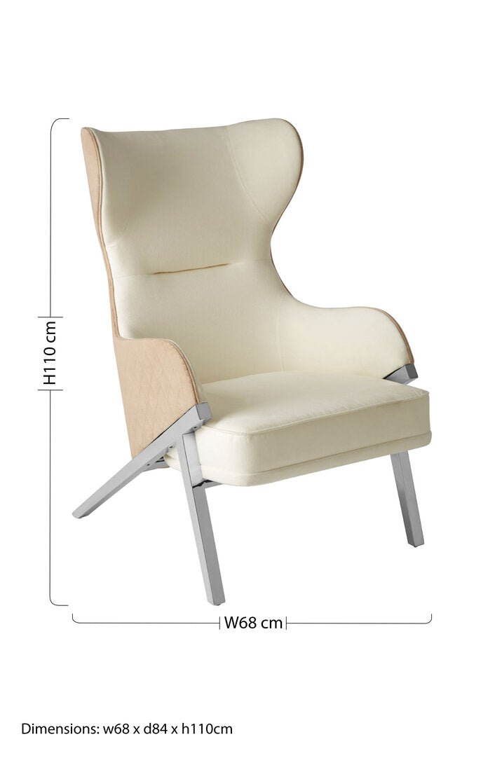 Richmond White Fabric Chair