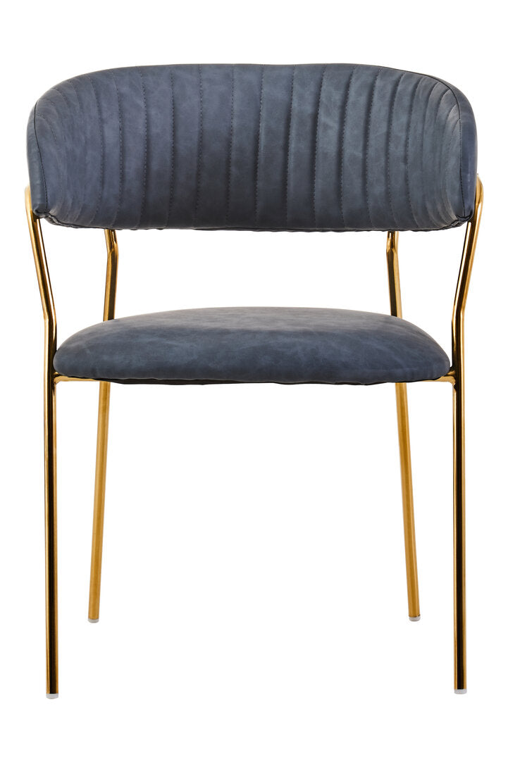 Devon Dark Grey Faux Leather Dining Chair