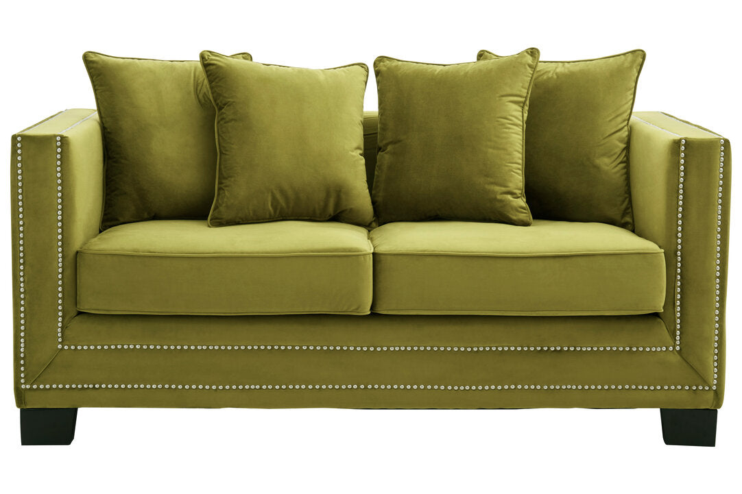 Kensington 2 Seat Moss Velvet Sofa