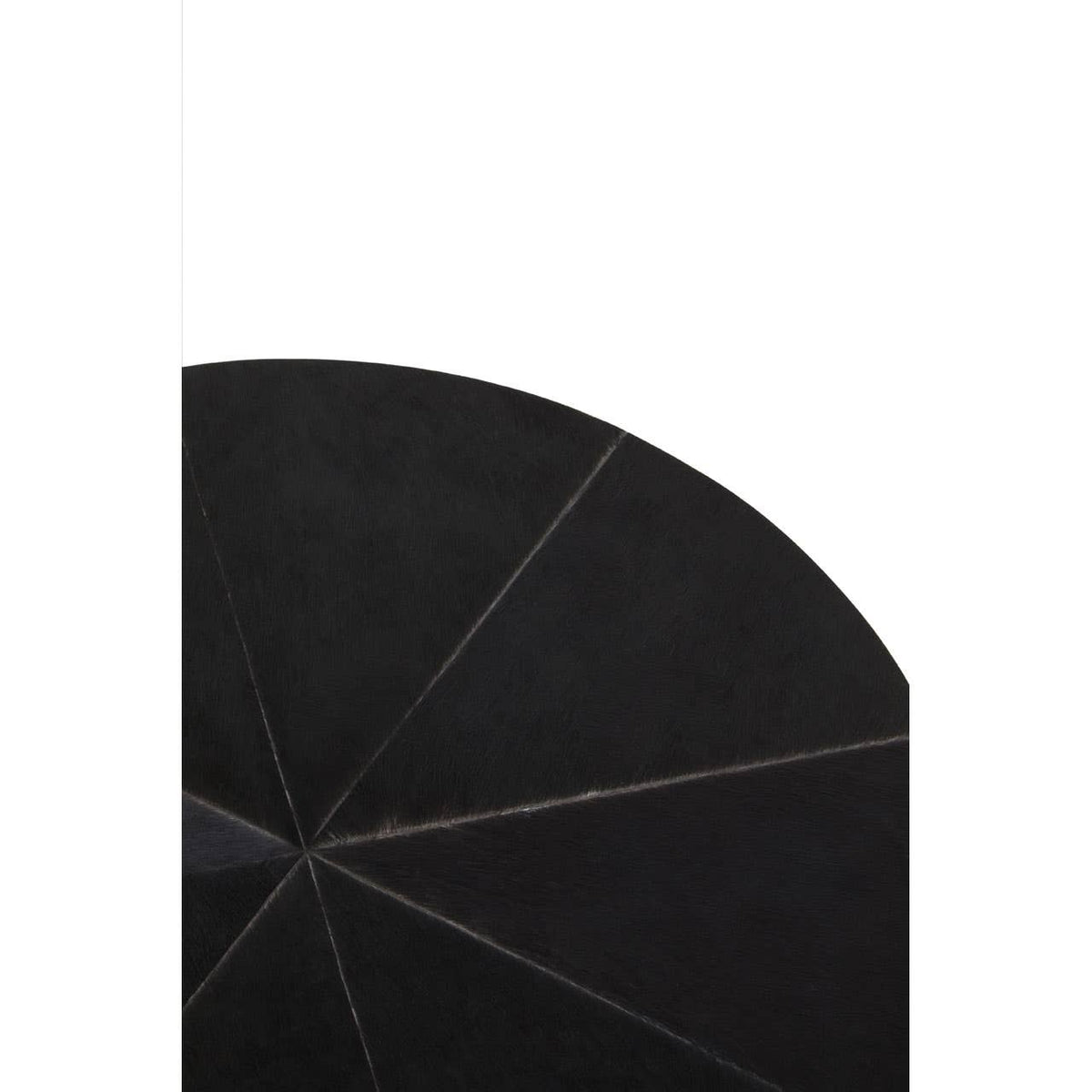 Vienna Hair On Leather Round Side Table