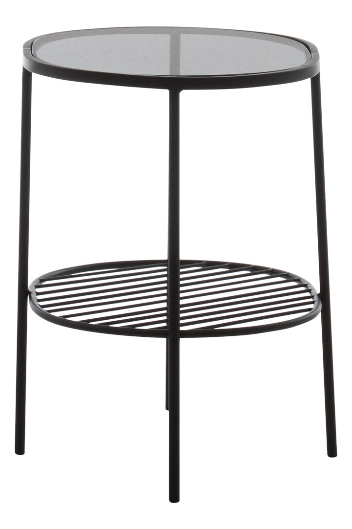 Bath Black Two Tier Side Table