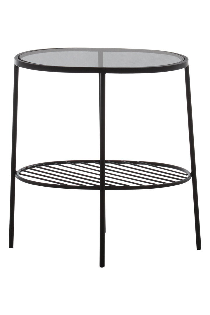 Bath Black Two Tier Side Table