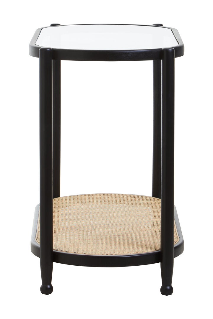 Stirling Rattan and Glass 2 Tier Console Table