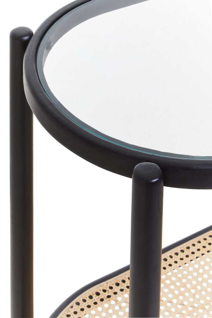 Stirling Rattan and Glass 2 Tier Console Table