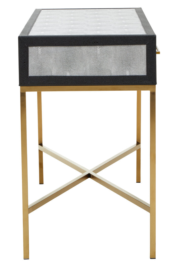 Capri Grey Shagreen Console Table