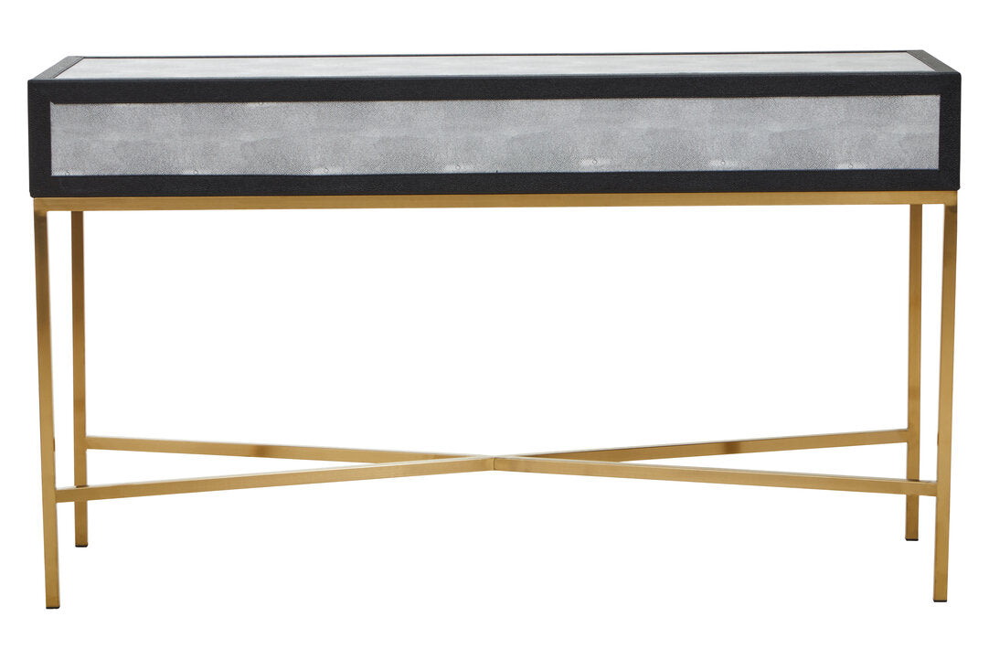 Capri Grey Shagreen Console Table