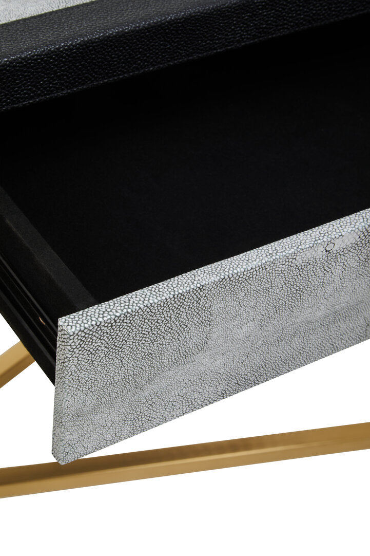 Capri Grey Shagreen Console Table