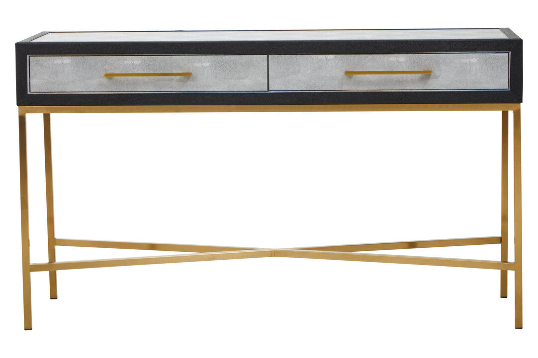 Capri Grey Shagreen Console Table