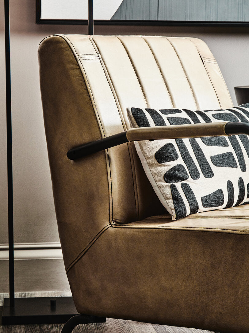 Verona Grey Leather Armchair