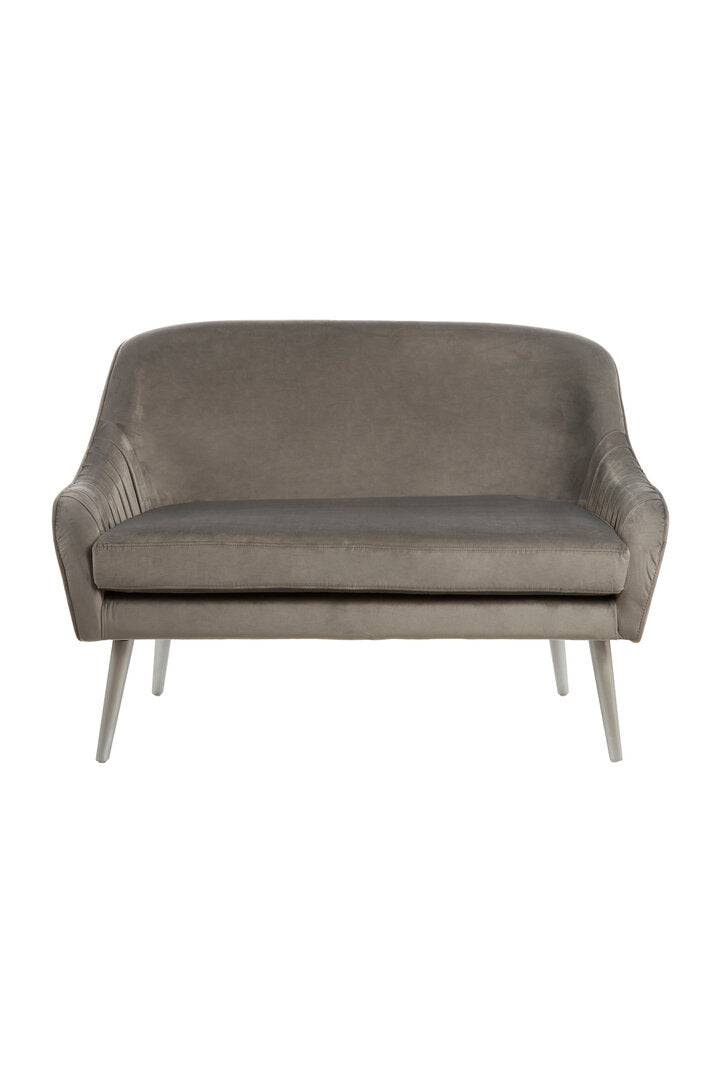 Como Grey Velvet Sofa