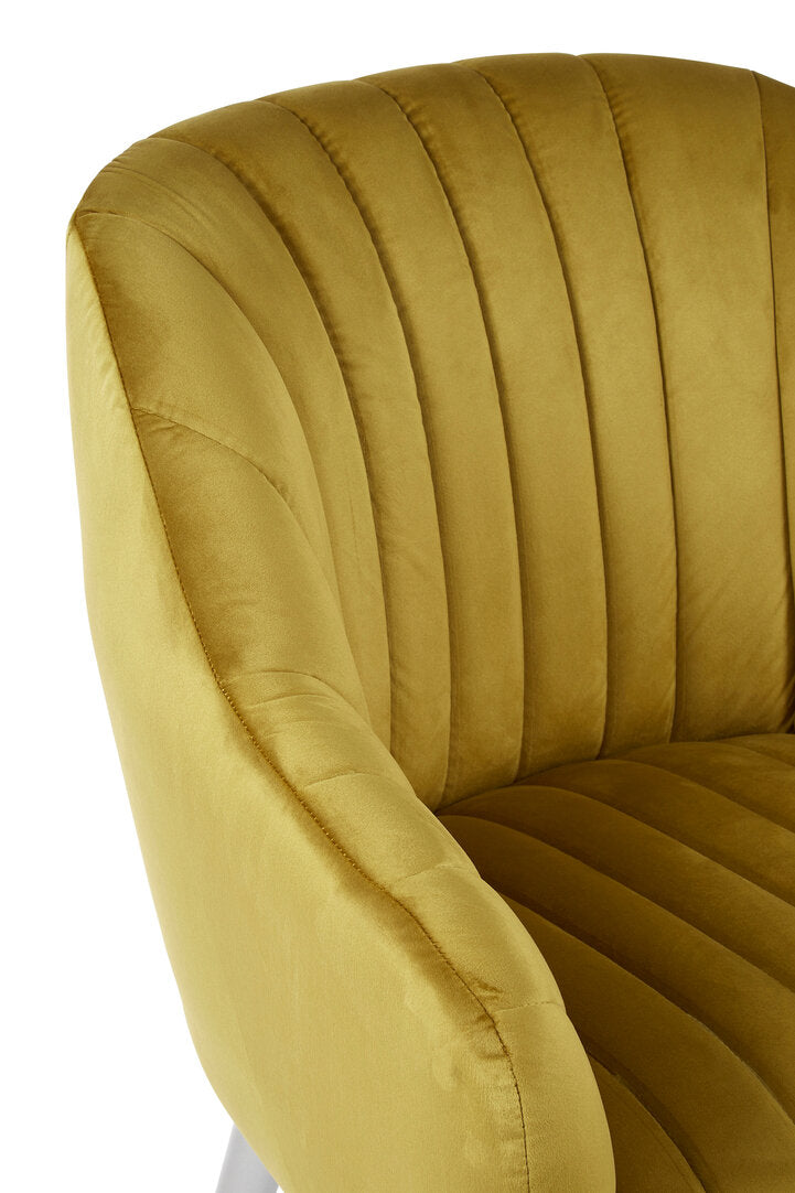 Como Mustard Fabric Armchair