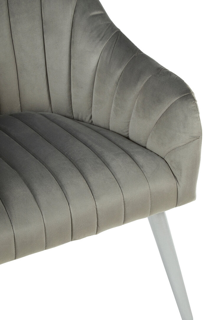 Como Grey Fabric Armchair