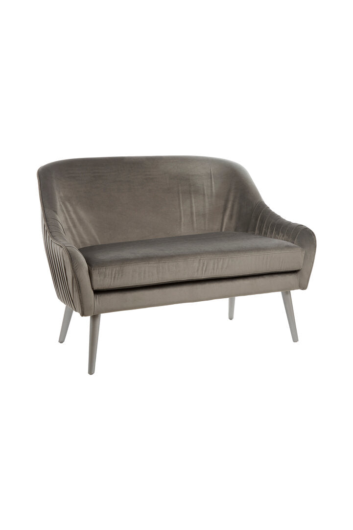 Como Grey Velvet Sofa
