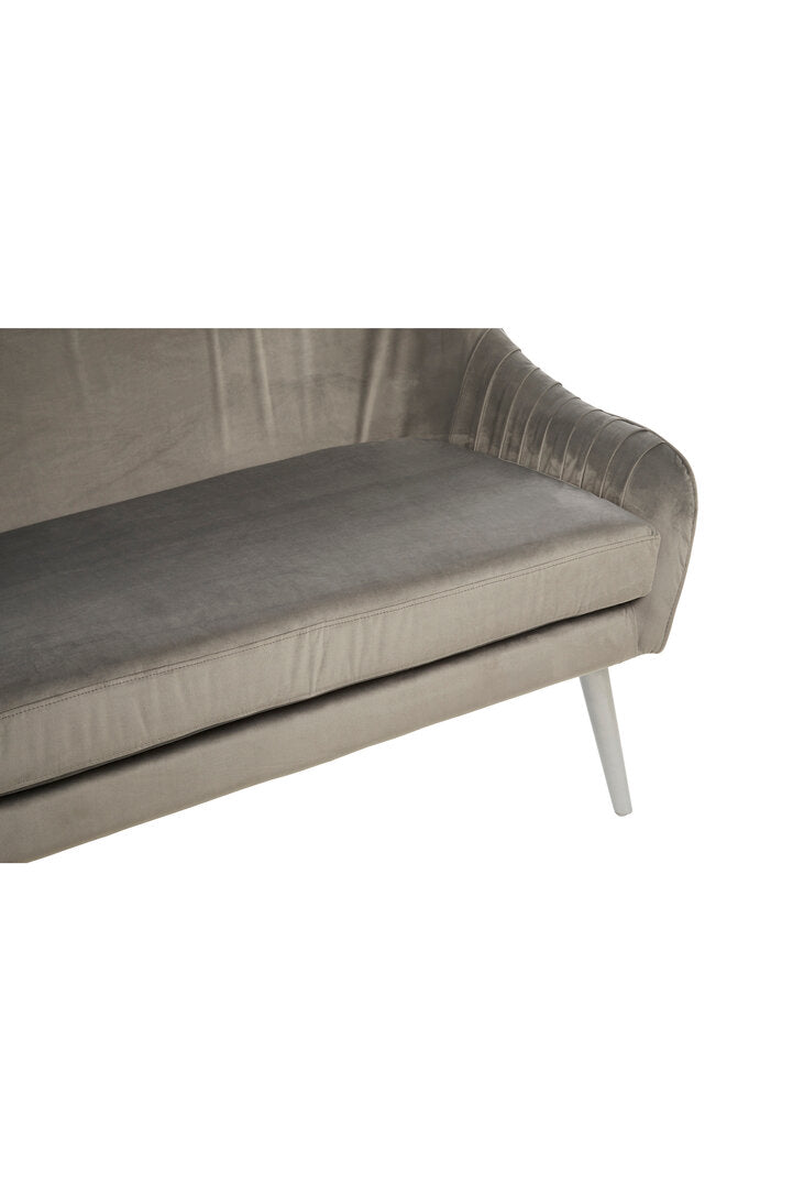 Como Grey Velvet Sofa
