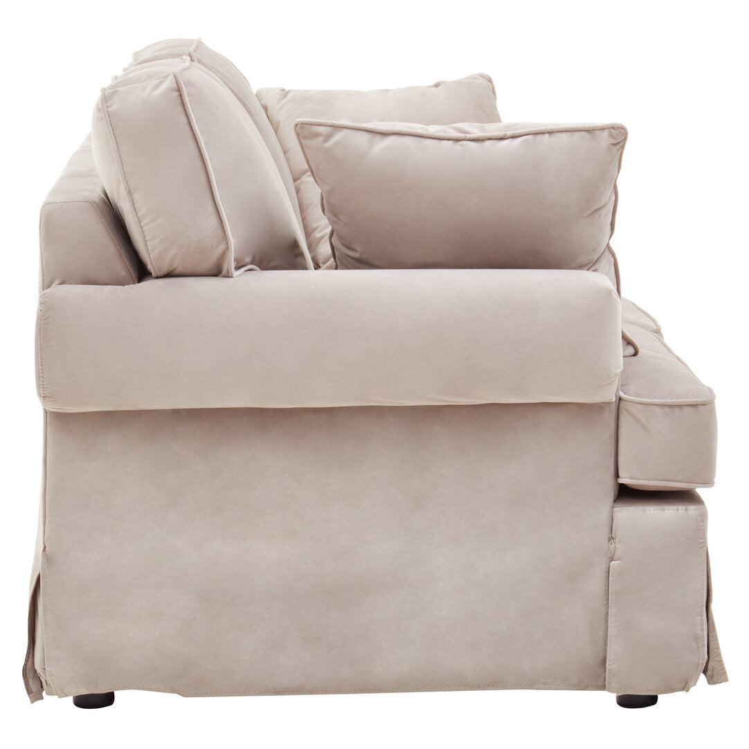 Whitby Two Seat Mink Velvet Sofa