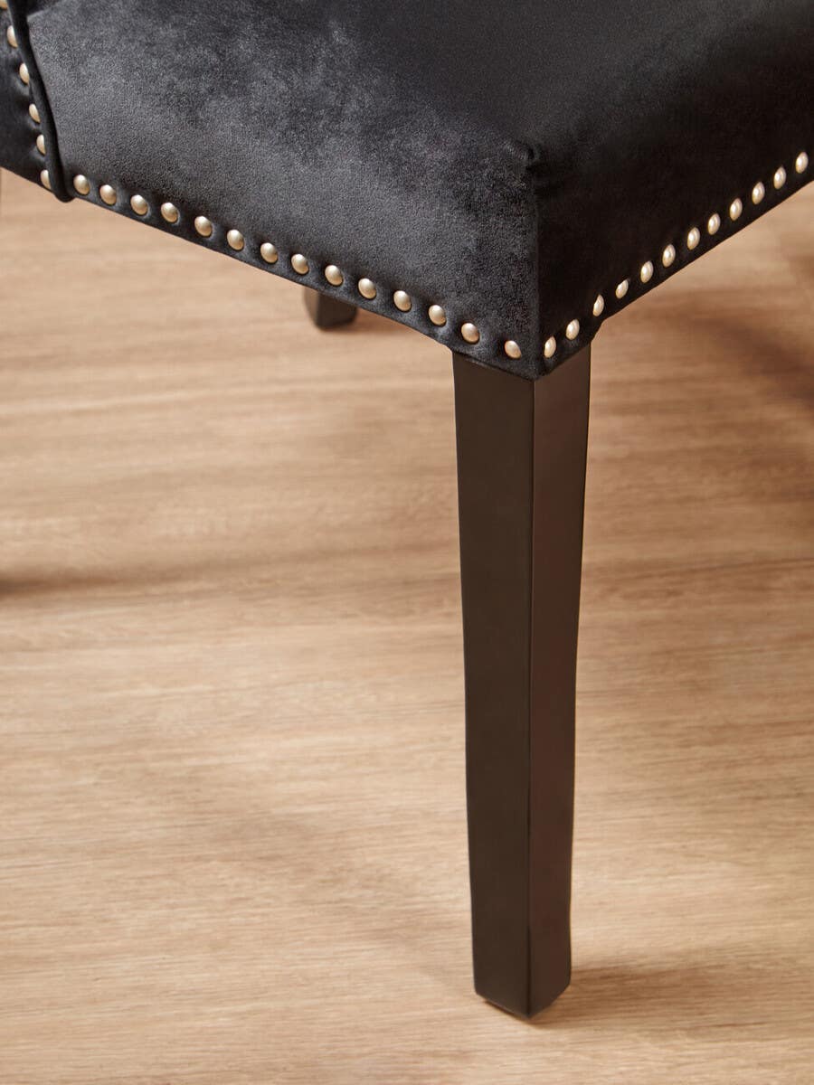 Vienna Black Velvet Dining Chair