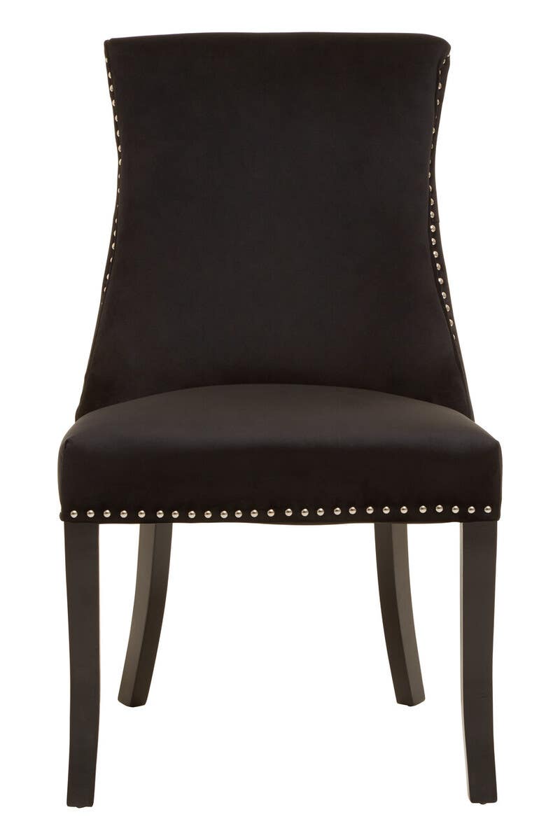 Vienna Black Velvet Dining Chair