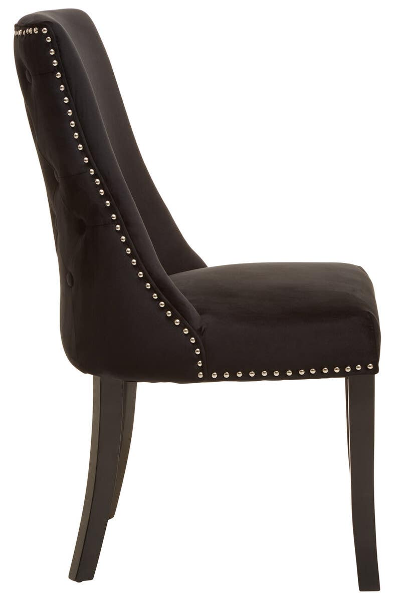 Vienna Black Velvet Dining Chair