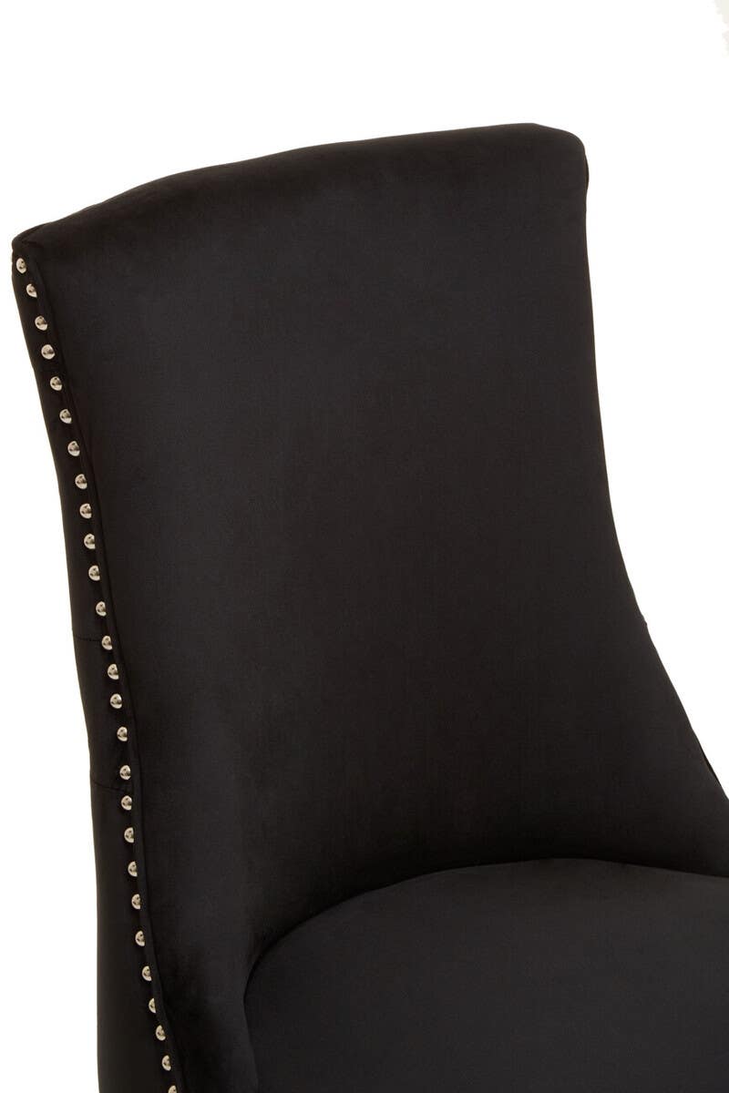 Vienna Black Velvet Dining Chair