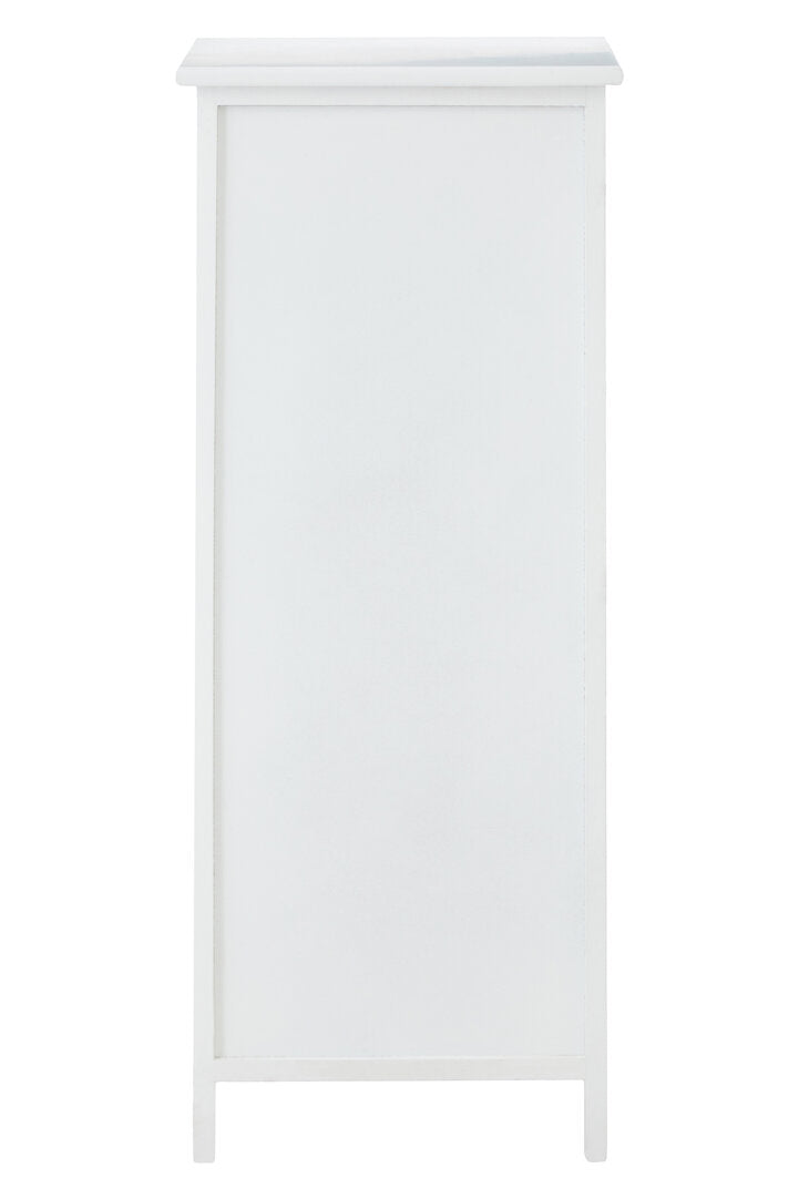 Belgravia England White 5 Drawers Chest