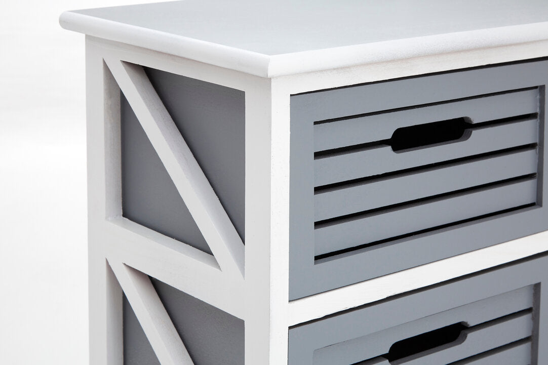 Chelsea 6 Grey Drawers Unit