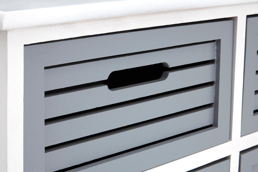 Chelsea 6 Grey Drawers Unit