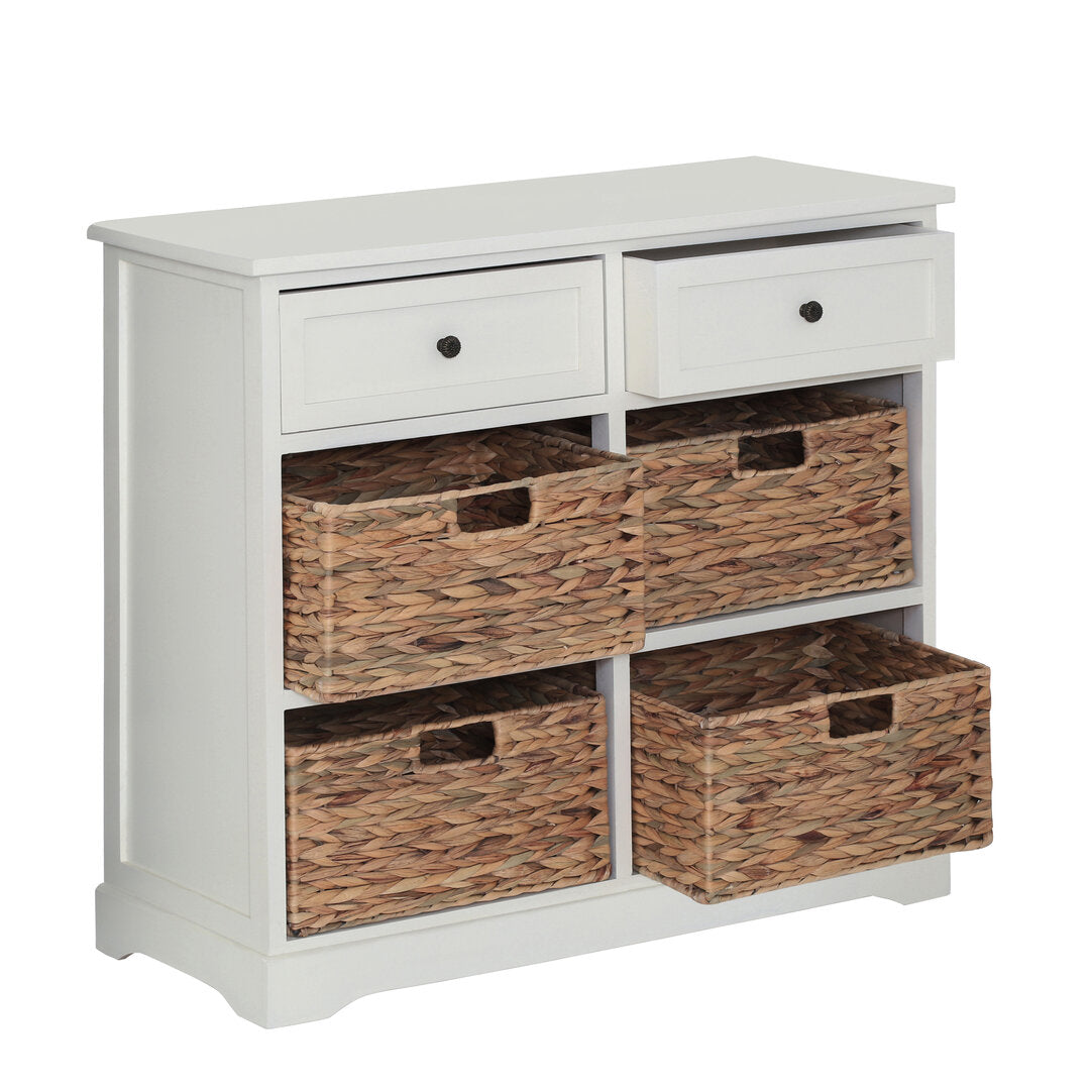 Chelsea Ivory 2 Drawer 4 Baskets Cabinet