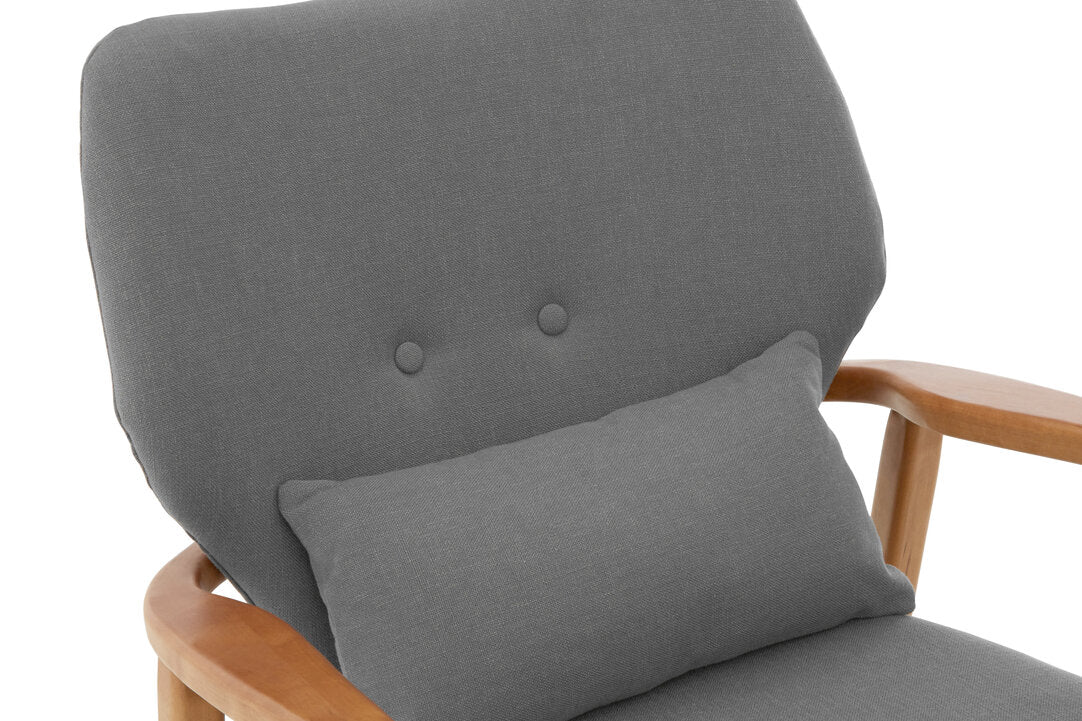Richmond Grey Chair With Birchwood Frame