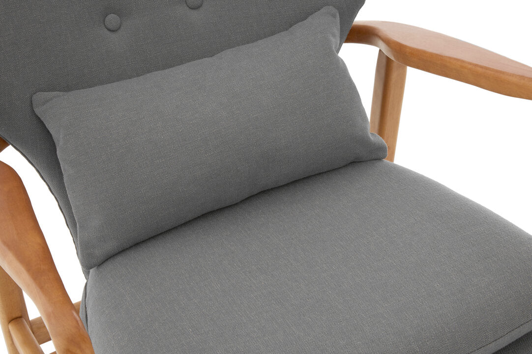 Richmond Grey Chair With Birchwood Frame