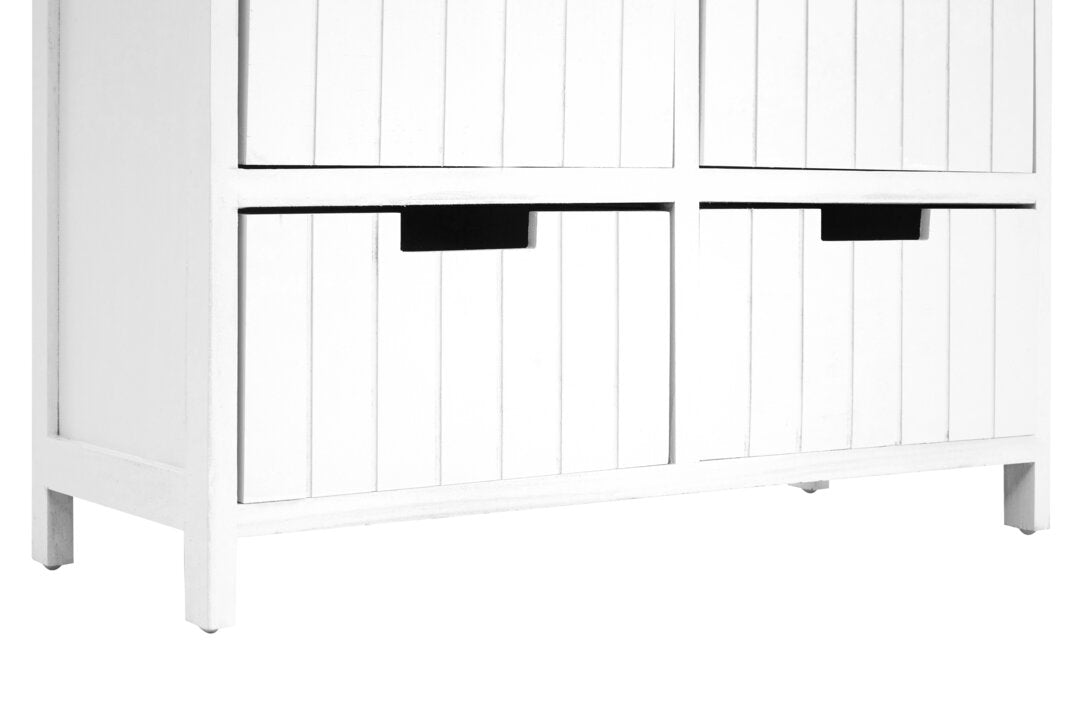 Belgravia England White Mdf 6 Drawers Chest