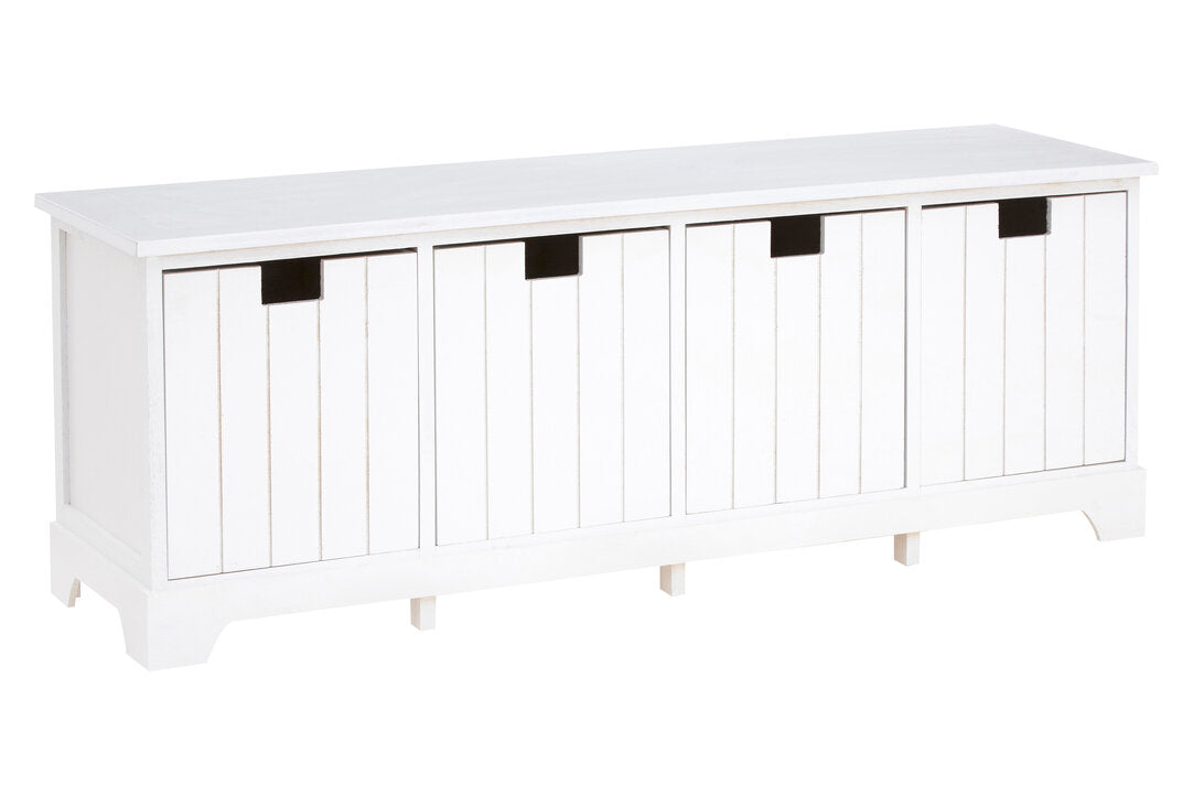 Belgravia England White Drawer Bench