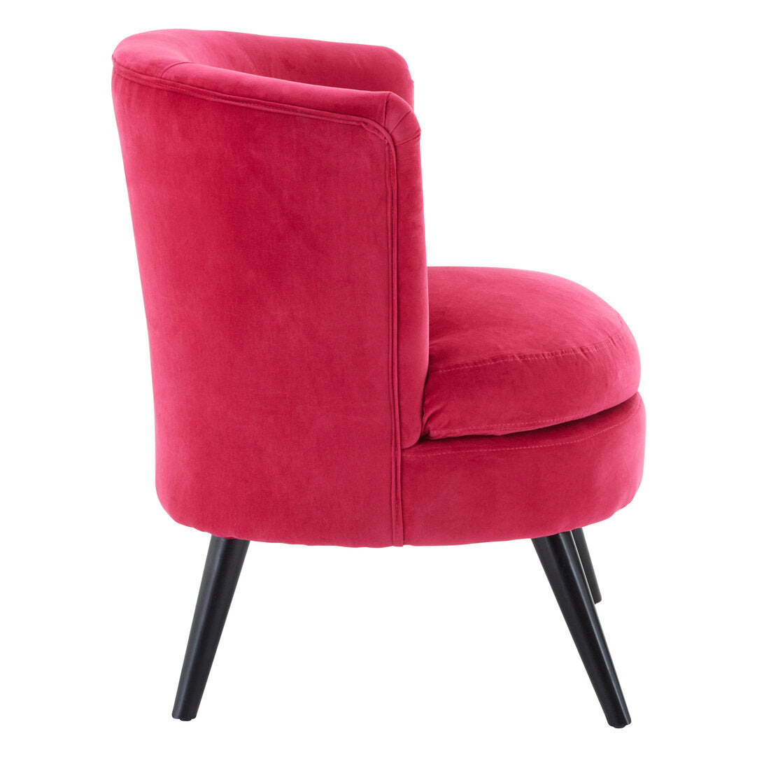 Florence Pink Velvet Round Accent Chair