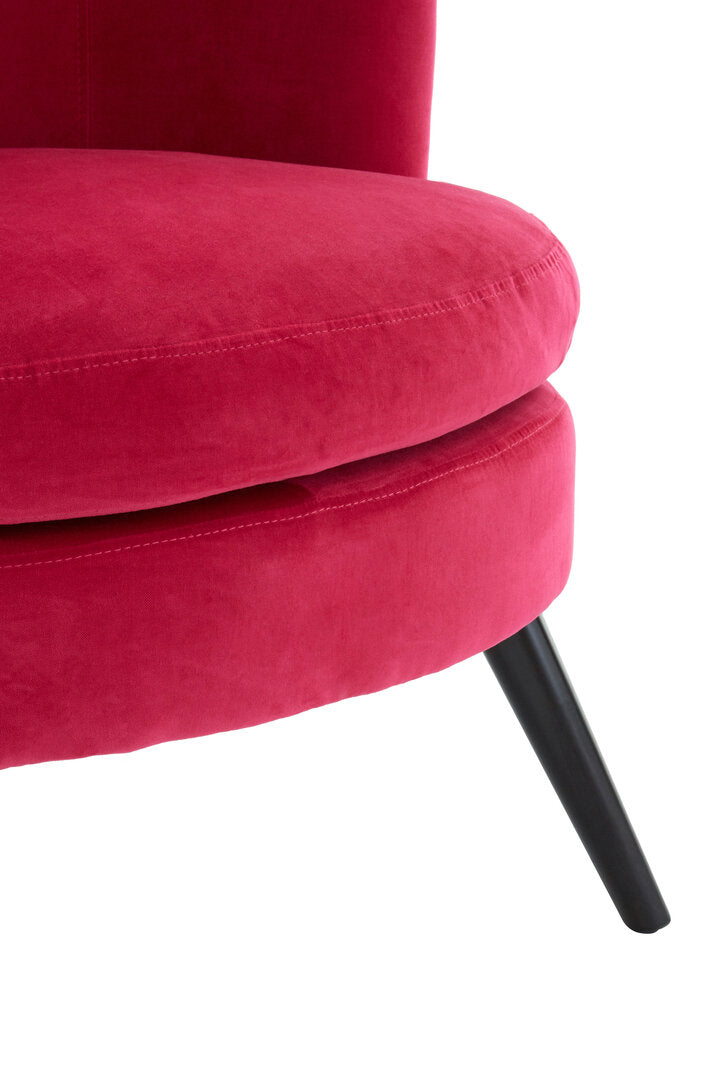 Florence Pink Velvet Round Accent Chair